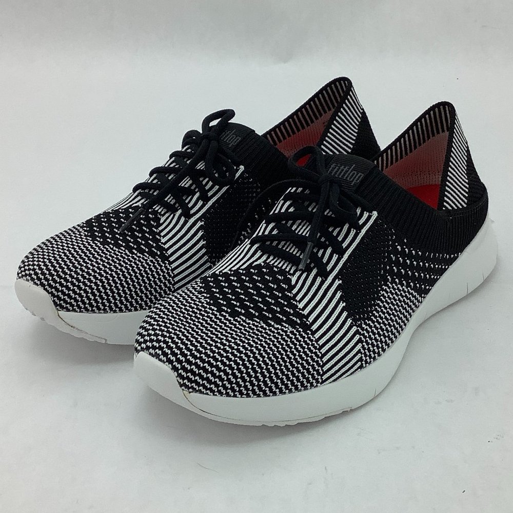 Fitflop | Women's Marbleknit Shoes | Black and White |Size 7